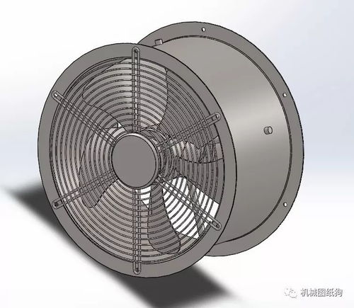 ywf2d e 350轴流风机3d图纸 solidworks设计